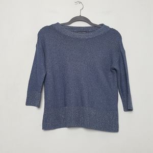 Franco Callegari Blue Metallic Sweater Size S